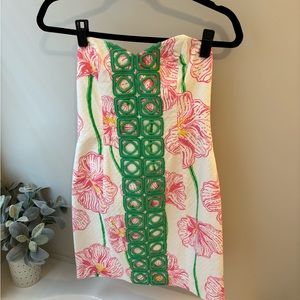 Lilly Pulitzer Angela Dress In Resort White Clover Cup Size 2